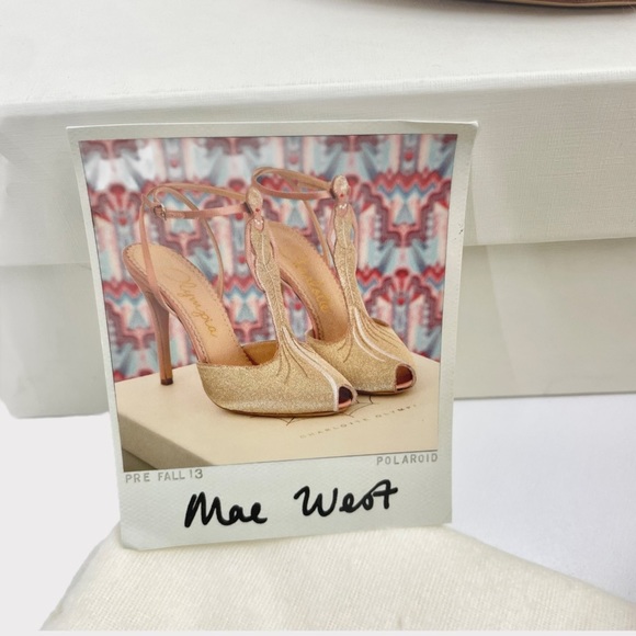 Charlotte Olympia Mae‎ West Metallic Gold Heels - Picture 3 of 10